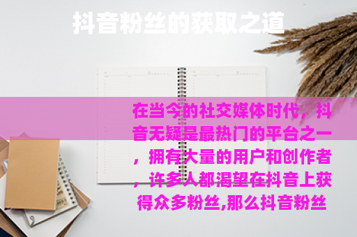 抖音粉丝的获取之道