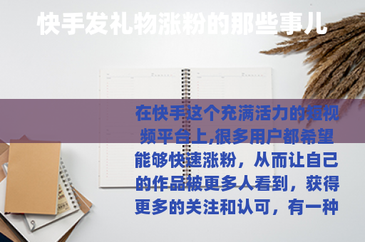 快手发礼物涨粉的那些事儿