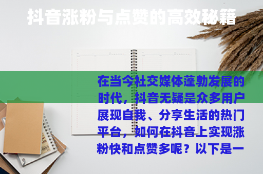 抖音涨粉与点赞的高效秘籍