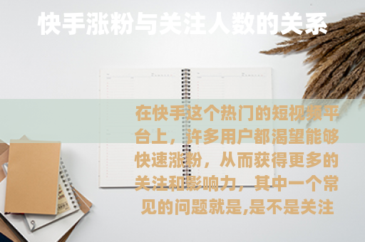 快手涨粉与关注人数的关系