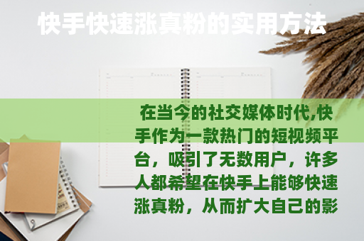快手快速涨真粉的实用方法