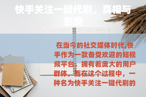 快手关注一键代刷，真相与影响