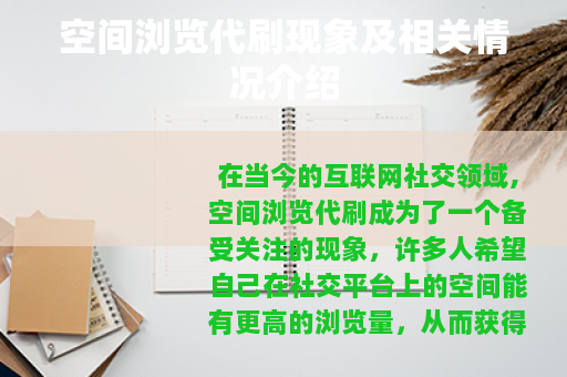 空间浏览代刷现象及相关情况介绍