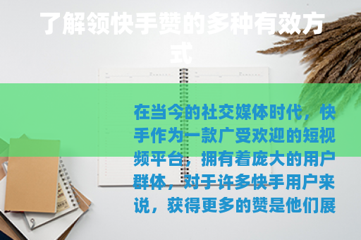 了解领快手赞的多种有效方式