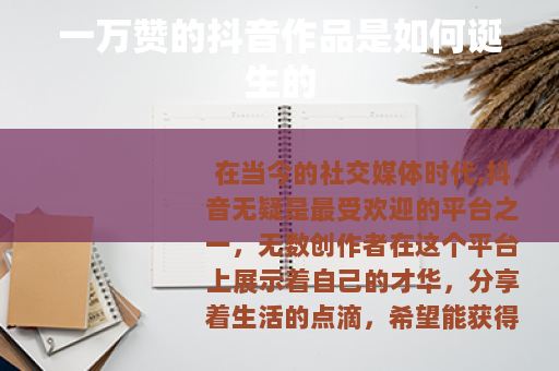 一万赞的抖音作品是如何诞生的