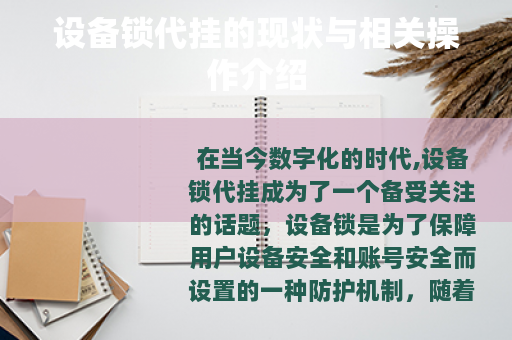 设备锁代挂的现状与相关操作介绍