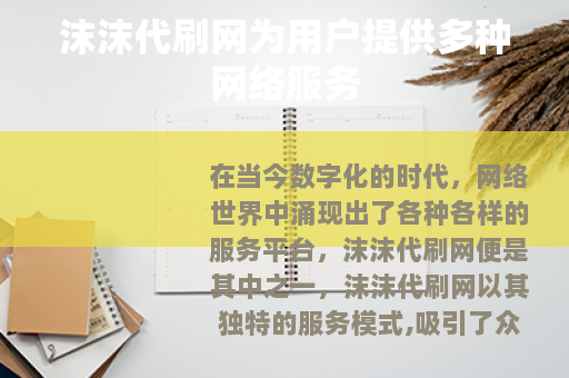 沫沫代刷网为用户提供多种网络服务
