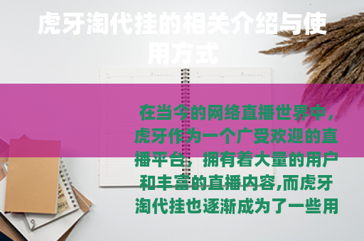 虎牙淘代挂的相关介绍与使用方式
