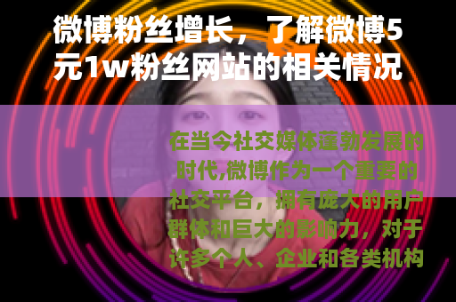 微博粉丝增长，了解微博5元1w粉丝网站的相关情况