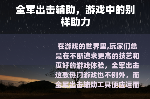 全军出击辅助，游戏中的别样助力