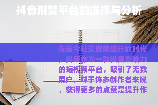 抖音刷赞平台的选择与分析