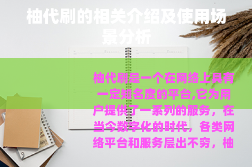 柚代刷的相关介绍及使用场景分析