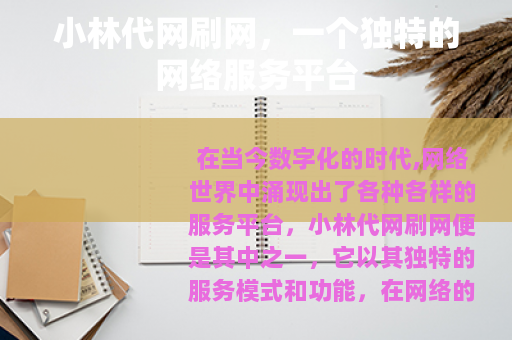 小林代网刷网，一个独特的网络服务平台