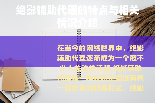 绝影辅助代理的特点与相关情况介绍