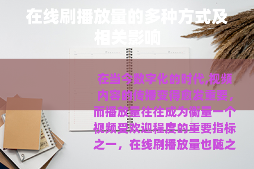 在线刷播放量的多种方式及相关影响