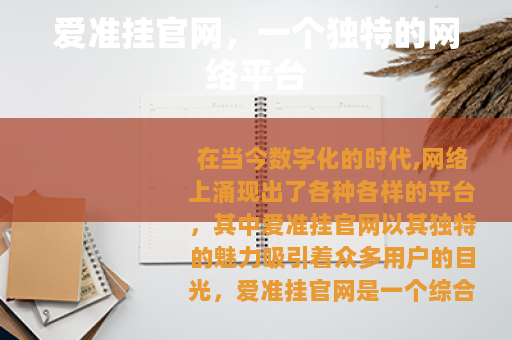 爱准挂官网，一个独特的网络平台