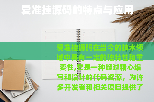 爱准挂源码的特点与应用