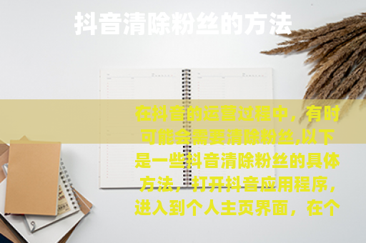 抖音清除粉丝的方法