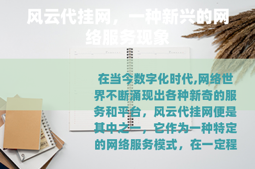风云代挂网，一种新兴的网络服务现象