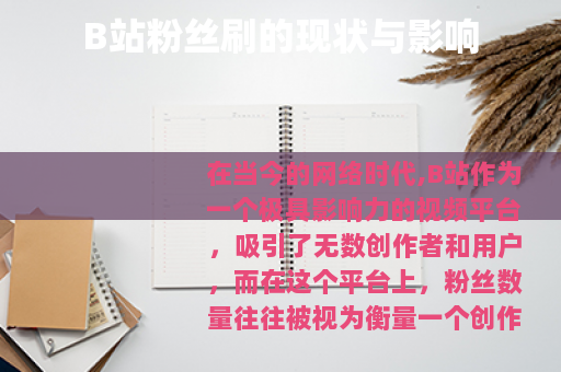 B站粉丝刷的现状与影响