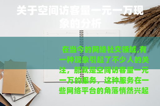 关于空间访客量一元一万现象的分析