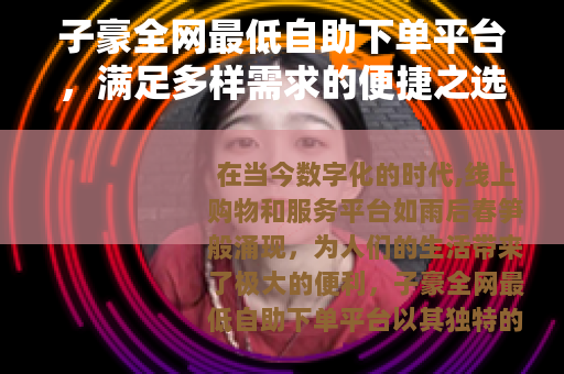 子豪全网最低自助下单平台，满足多样需求的便捷之选