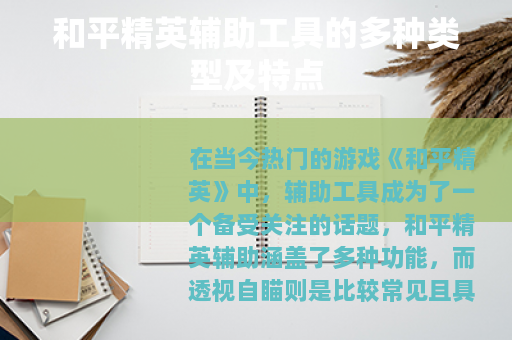 和平精英辅助工具的多种类型及特点