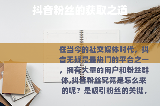 抖音粉丝的获取之道