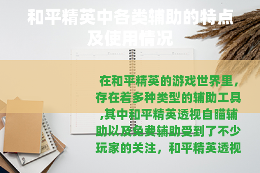 和平精英中各类辅助的特点及使用情况