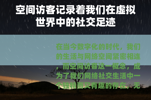 空间访客记录着我们在虚拟世界中的社交足迹