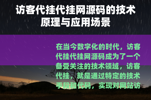 访客代挂代挂网源码的技术原理与应用场景