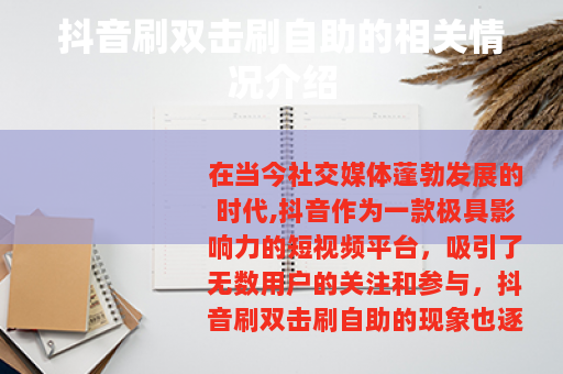 抖音刷双击刷自助的相关情况介绍