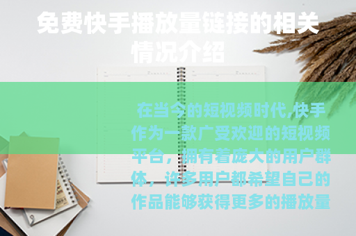 免费快手播放量链接的相关情况介绍
