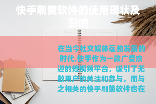 快手刷赞软件的使用现状及影响