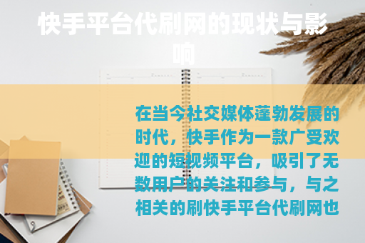 快手平台代刷网的现状与影响