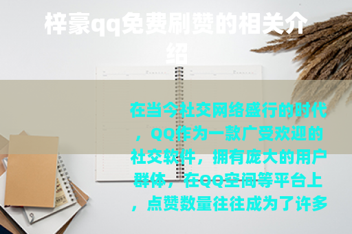 梓豪qq免费刷赞的相关介绍