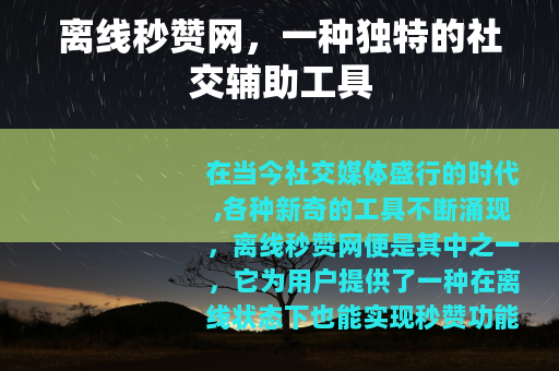 离线秒赞网，一种独特的社交辅助工具