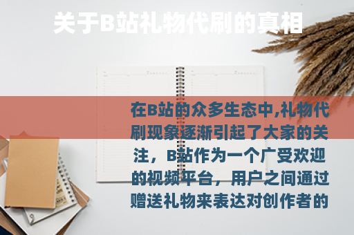 关于B站礼物代刷的真相