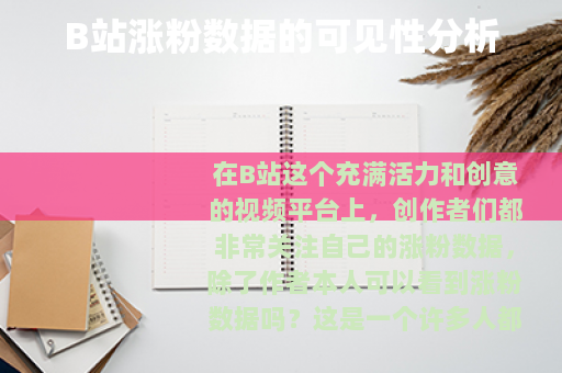 B站涨粉数据的可见性分析