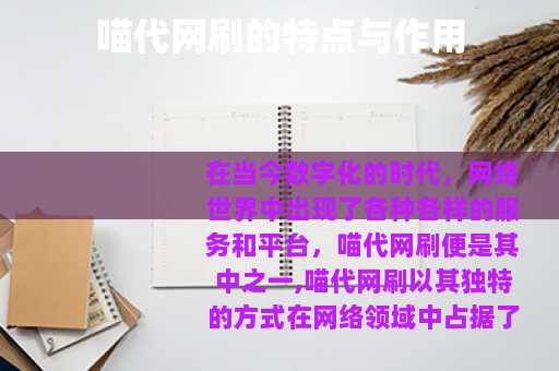 喵代网刷的特点与作用