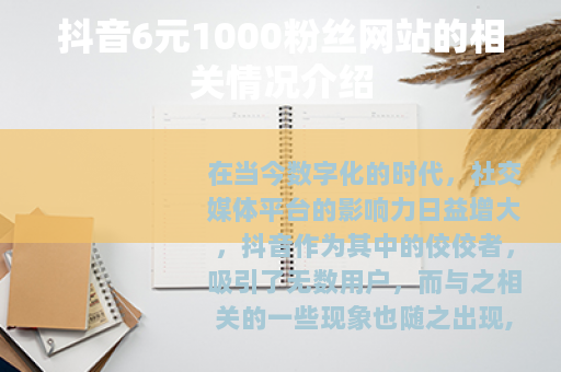 抖音6元1000粉丝网站的相关情况介绍