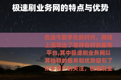 极速刷业务网的特点与优势