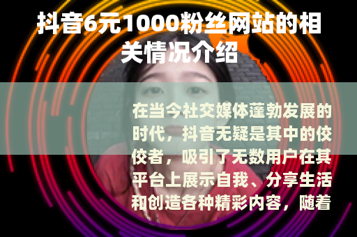 抖音6元1000粉丝网站的相关情况介绍