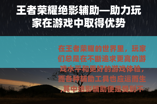 王者荣耀绝影辅助—助力玩家在游戏中取得优势