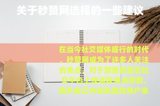 关于秒赞网选择的一些建议