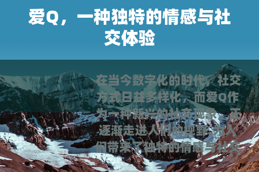 爱Q，一种独特的情感与社交体验