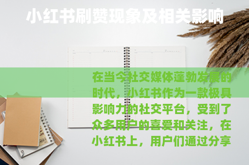 小红书刷赞现象及相关影响