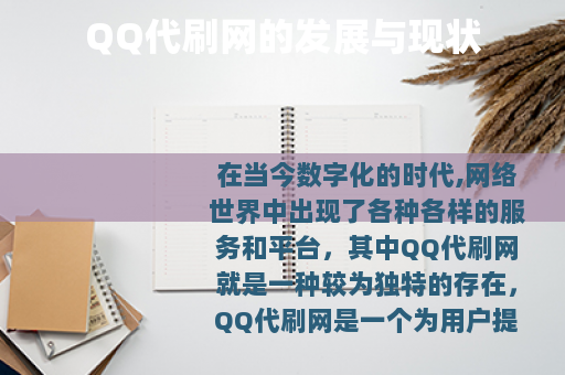 QQ代刷网的发展与现状