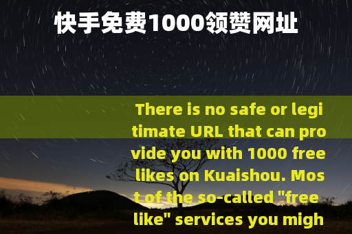 快手免费1000领赞网址