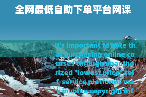 全网最低自助下单平台网课